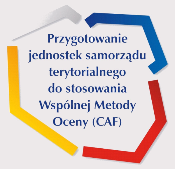 Obraz przedstawia logo Caf - Przygotowanie jednostek samorządu terytorialnego do stosowania Wspólnej Metody Oceny
